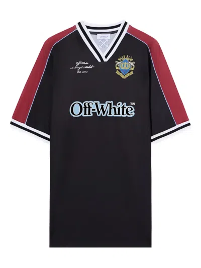 OFF-WHITE V-NECK SOCCER MINI DRESS