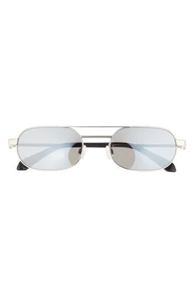 Off-white Vaiden 55mm Double Bridge Oval Sunglasses In Brown