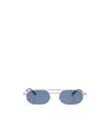 Off-white Vaiden Oval-frame Sunglasses In Blue