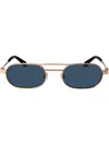 Off-white Gold Dark Grey Metal Sunglasses In Gold