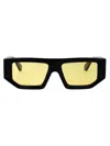 Off-white Black Vancouver Sunglasses In Black Yellow