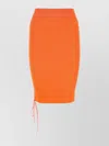 Off-white Off White™ Coral Ribbed Pencil Skirt In Orange