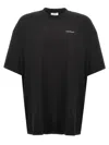 Off-white 'barber Arrow' Black T-shirt With Logo On The Front And Maxi Logo On The Back In Black