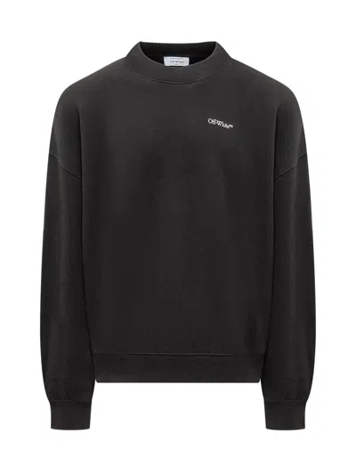 Off-white Tattoo Arrow Skate Sweatshirt In Black-ch