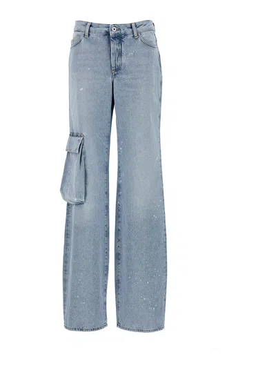 OFF-WHITE TOYBOX CARGO-STYLE DENIM JEANS
