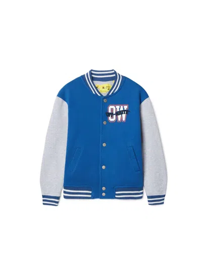Off-white Varsity Arrow Jacket In Blue