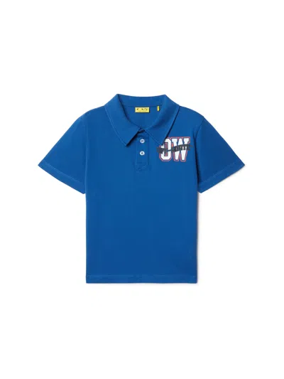 Off-white Kids' Varsity Arrow Polo In Blue