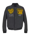 Off-white Varsity Cat-motif Bomber Jacket In Black