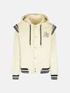 Off-white 'varsity' Cream Cotton Jacket In Cream