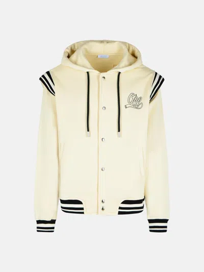 Off-white 'varsity' Cream Cotton Jacket