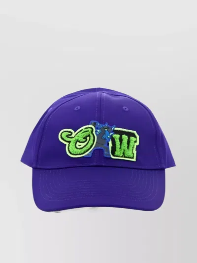 Off-white Varsity Emblem Baseball Hat In Purple