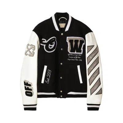 Pre-owned Off-white Varsity Jacket 'black/black' | Men's Size 50