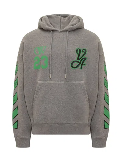 Off-white Varsity Logo Sweatshirt In Grey