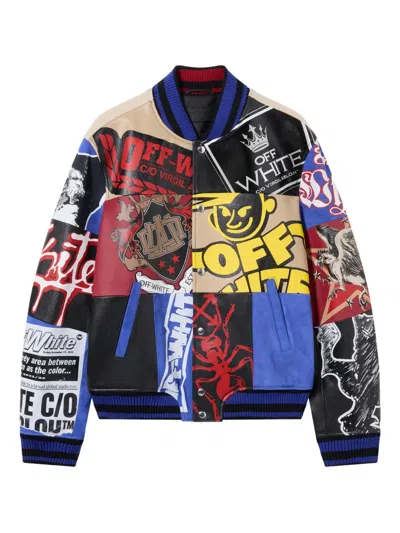 OFF-WHITE VARSITY MULTI-PATCH JACKET