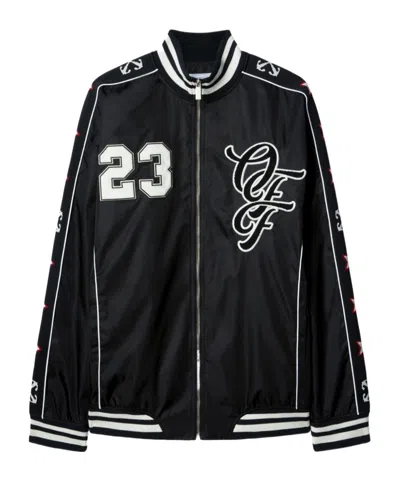 OFF-WHITE VARSITY-PATCH BOMBER JACKET