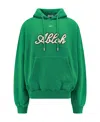 Off-white Oversize Football Logo Graphic Hoodie In Green