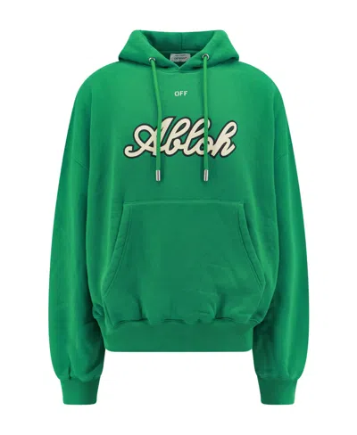 OFF-WHITE OFF-WHITE LOGO PRINTED DRAWSTRING HOODIE