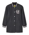 Off-white Varsity Single-breasted Coat In Black