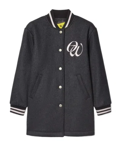 OFF-WHITE VARSITY SINGLE-BREASTED COAT