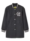 Off-white Varsity Single-breasted Coat In Grey