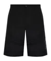 Off-white Virgin Wool Shorts With 23 Embroidery In Black