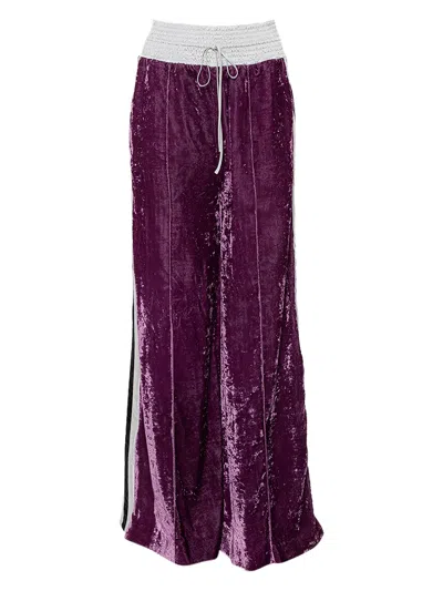 Pre-owned Off-white Velvet Trousers