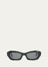 Off-white Venezia Acetate Cat-eye Sunglasses In Black