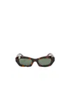 Off-white Venezia Tortoiseshell Rectangle Sunglasses In Multicolor
