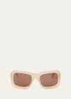 OFF-WHITE VERONA ARROW LOGO ACETATE BUTTERFLY SUNGLASSES