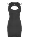 Off-white Layered Mini Dress With Cut Out Details In Grey