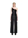 Off-white Ruched One-shoulder Top In 1010 Black - Black