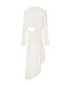 Off-white Off White Asymmetric Cut Out Jersey Dress In White