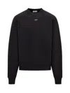 Off-white Logo Printed Crewneck Sweatshirt In Black