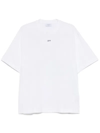 Off-white Graphic Print Crew Neck Short Sleeve T-shirt In White