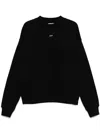 Off-white Logo Printed Crewneck Sweatshirt In Black