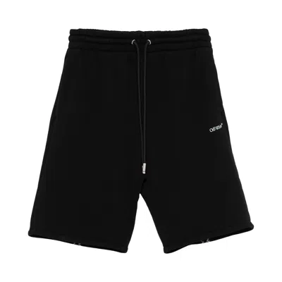 Pre-owned Off-white Vibe Arrow Skate Sweatshorts 'black/aqua'