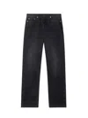 Off-white Straight Trousers With Five-pocket And Loops In Black