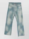 Off-white Blue Diagonal Raw Patch 90s Skate Jeans In Blue