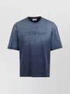 Off-white Vintage Round Neck Short Sleeve T-shirt In Blue