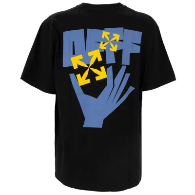 Pre-owned Off-white Virgil Abloh Arrows Hands Logo Oversize Cotton T-shirt Black Blue