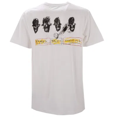 Pre-owned Off-white Virgil Abloh Famous Athletes Basquiat Print Cotton T-shirt White Black