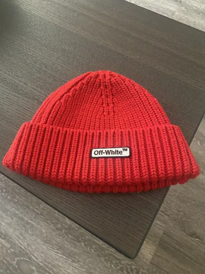 Pre-owned Off-white Virgil Abloh Off White Beanie In Red