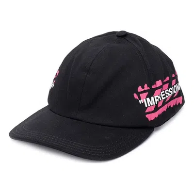 Off-white Virgil Abloh Stencil Baseball Cap Pink/black