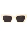 Off-white White Dark Grey Acetate Sunglasses In White Dark Grey