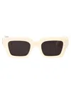 Off-white White Dark Grey Acetate Sunglasses In White Dark Grey