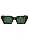 Off-white Palermo Square-frame Sunglasses In Havana Green