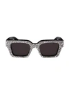 Off-white Virgil Rhinestone-embellished Sunglasses In Silver