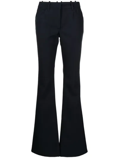 OFF-WHITE VIRGIN WOOL FLARED TROUSERS