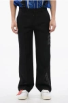 Off-white Virgin Wool Pants With 23 Embroidery