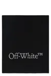 Off-white Bookish Logo-knit Wool Scarf Accessories In Black